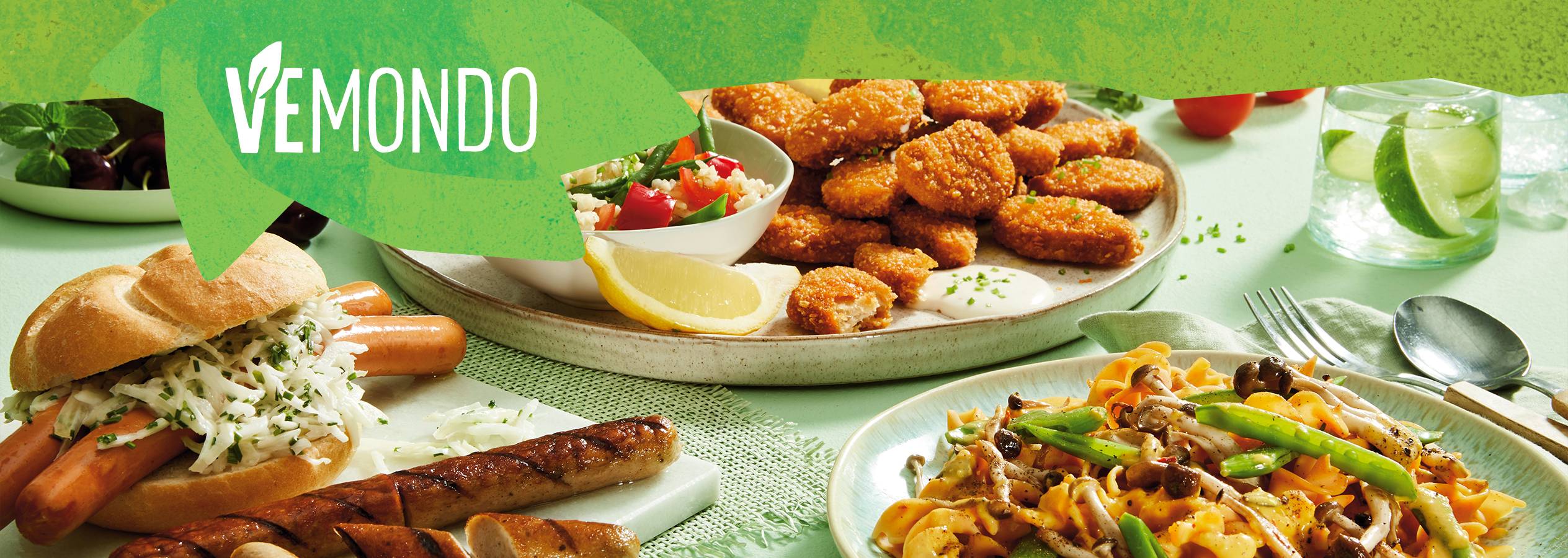 VEMUNDO ponuda: kobasice, nudle, pohovani štapići i salata.